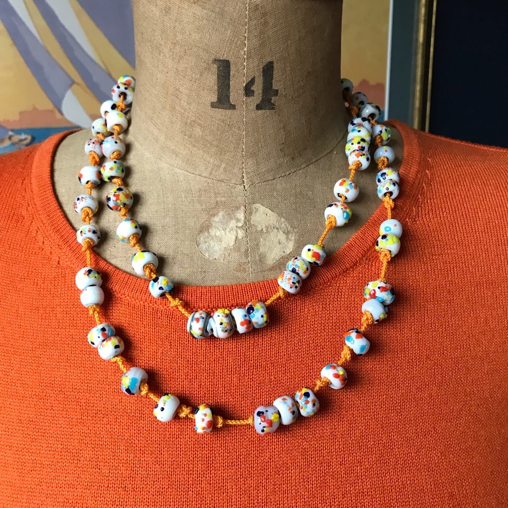 Vintage glass beaded necklace